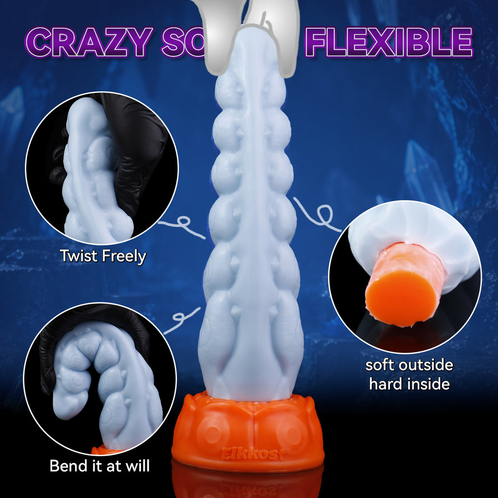 Megapede Racing  Blue Beaded Suction Cup Dildo