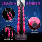 Megapede Phantom Rose Red Multi-Section Fantasy Creature Silicone Suction Cup Dildo