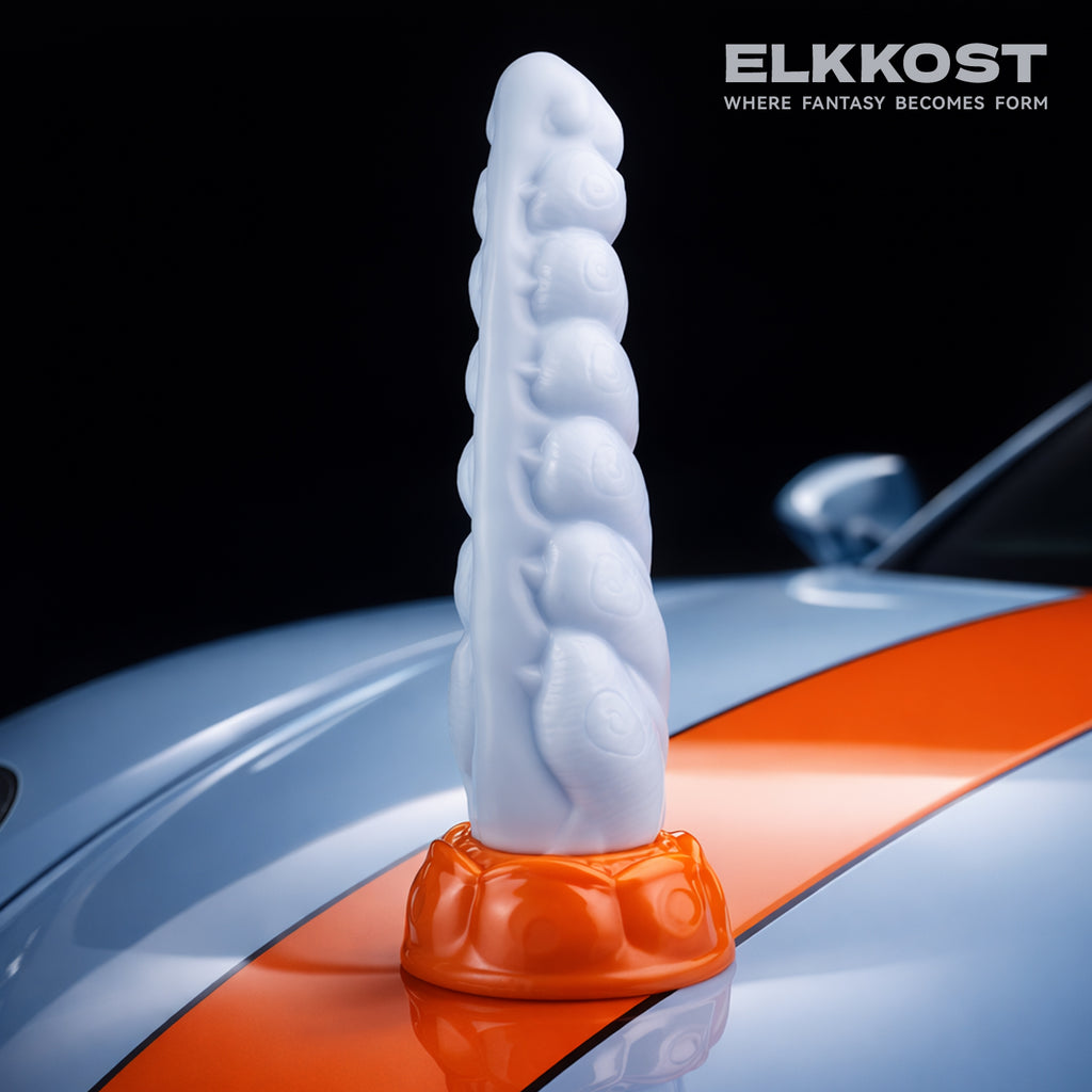 Megapede Racing  Blue Beaded Suction Cup Dildo