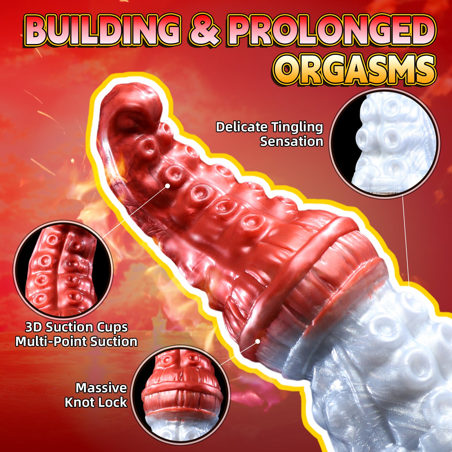 Crimson Covenant – Kaelos Massive Knotted Tentacle Fantasy Dildo