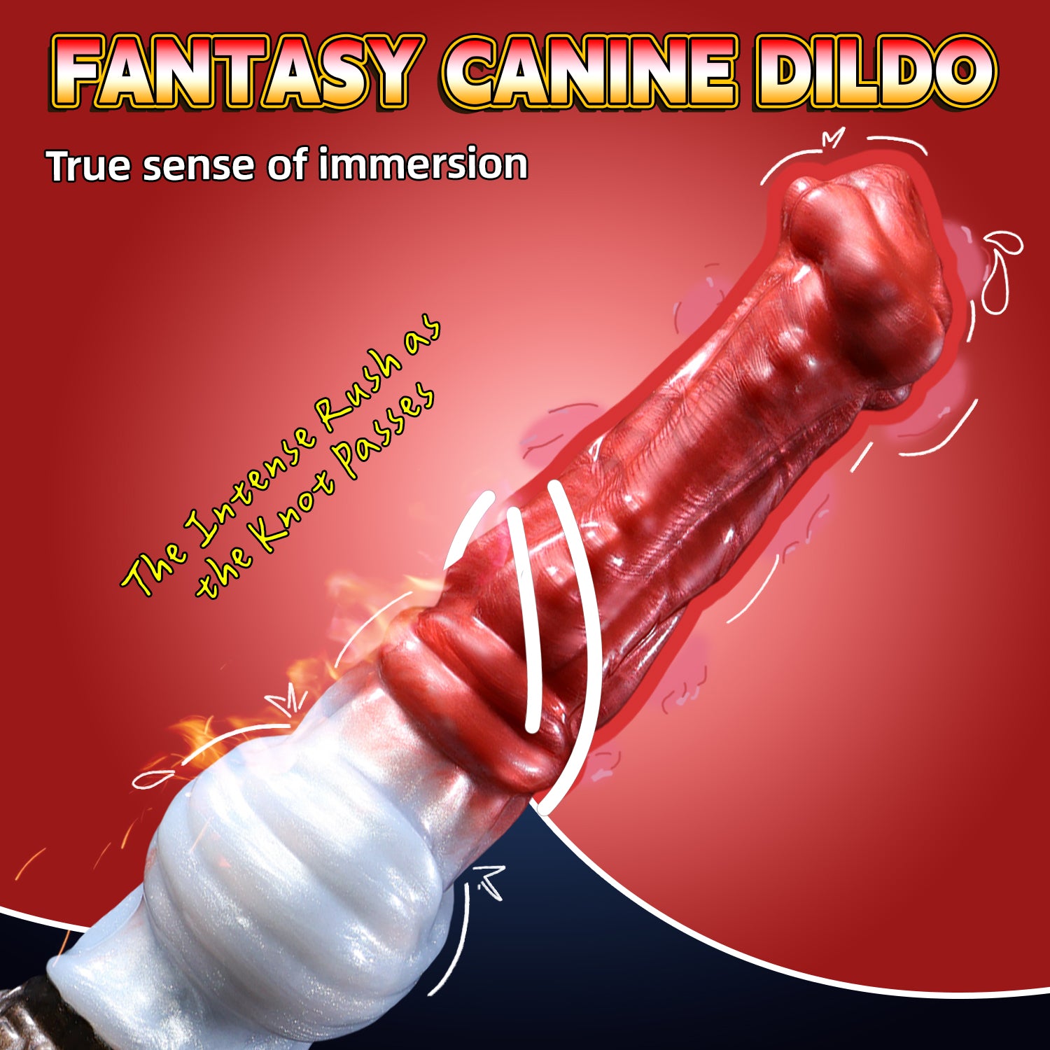 Crimson Covenant – Vaelor Massive Knotted Canine Fantasy Dildo