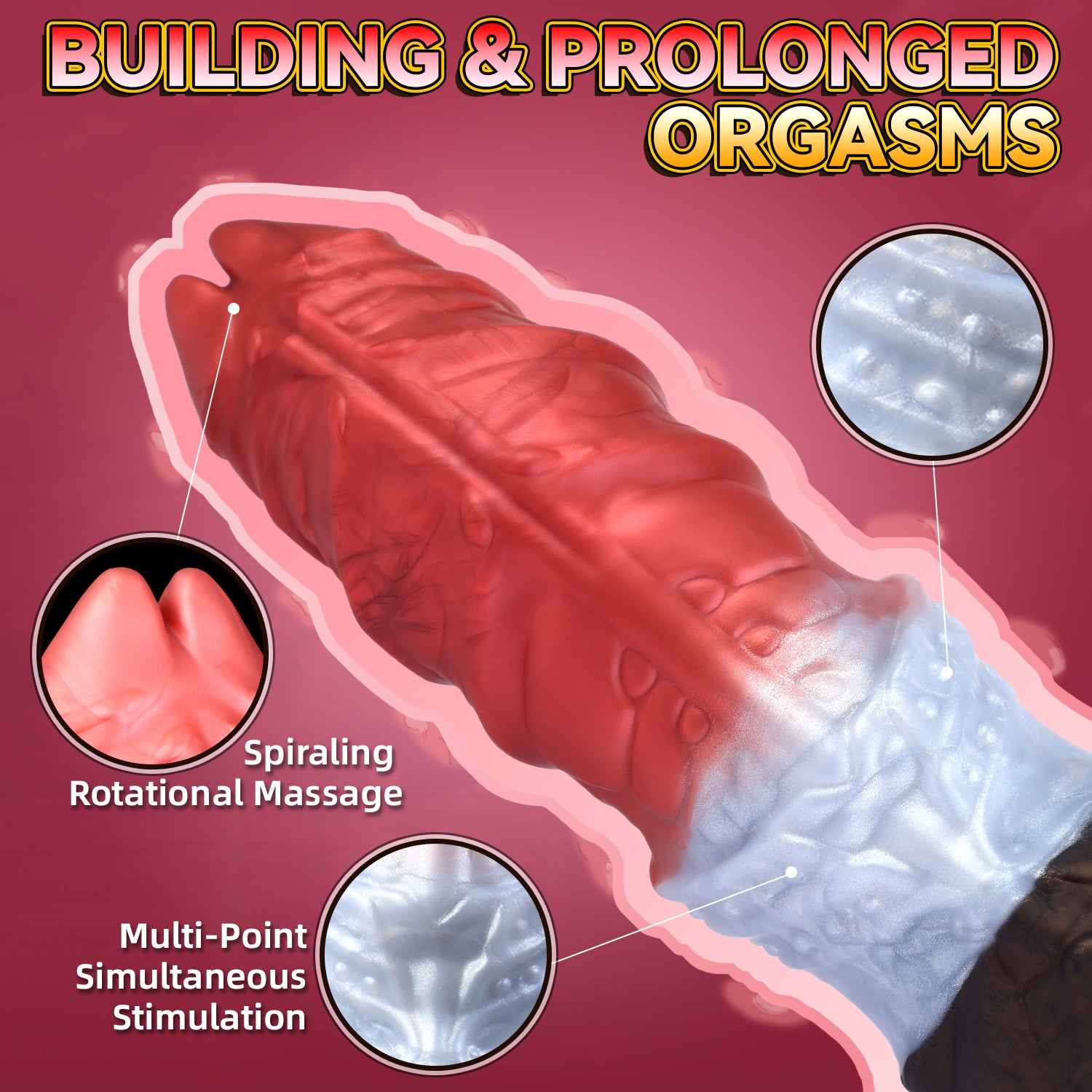 Crimson Covenant – Kharix Thick Textured Fantasy Dildo