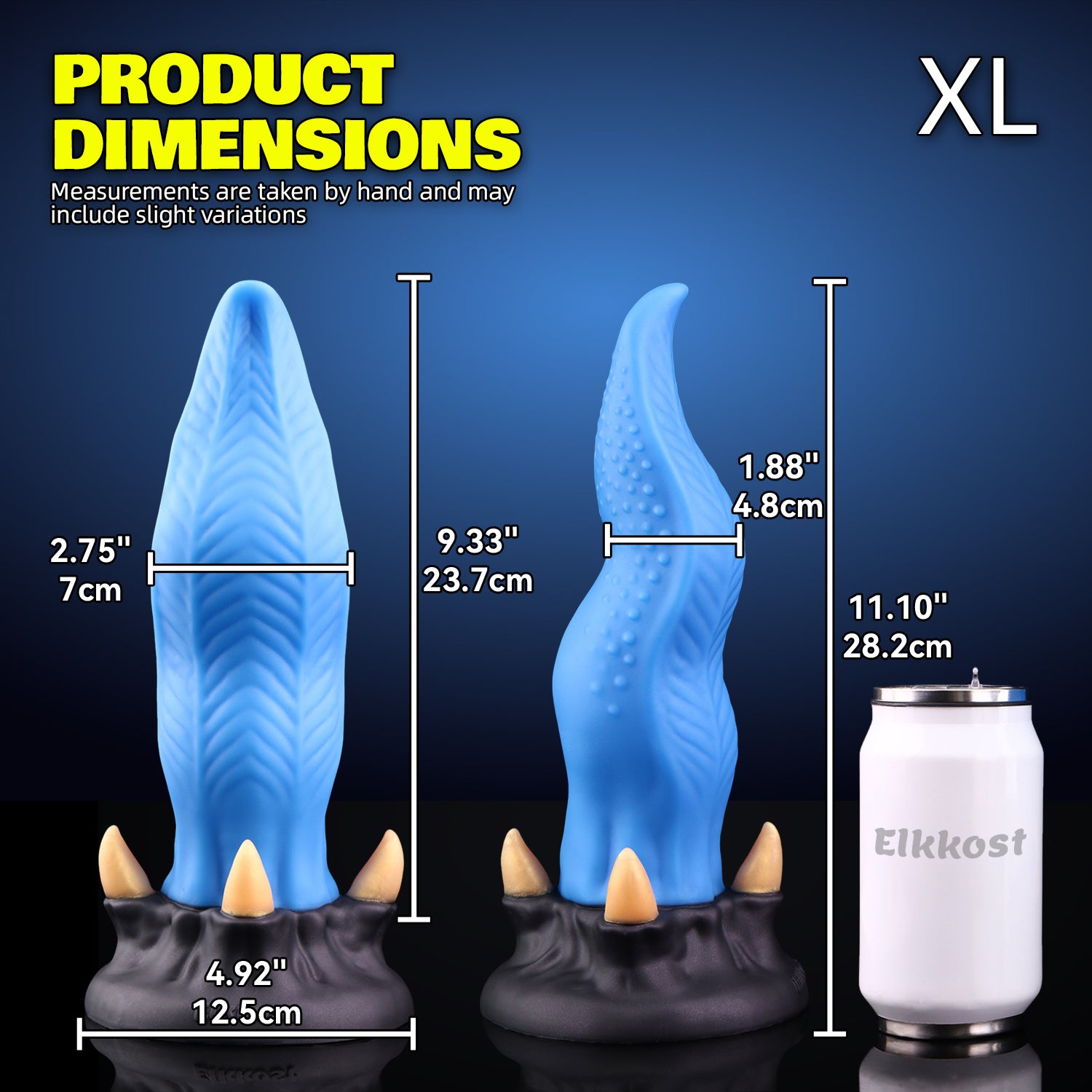 Gaffin Lightning Blue Cat Tongue Fantasy Dildo
