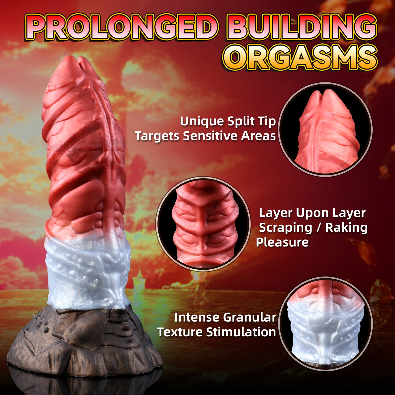 Crimson Covenant – Kharix Thick Textured Fantasy Dildo