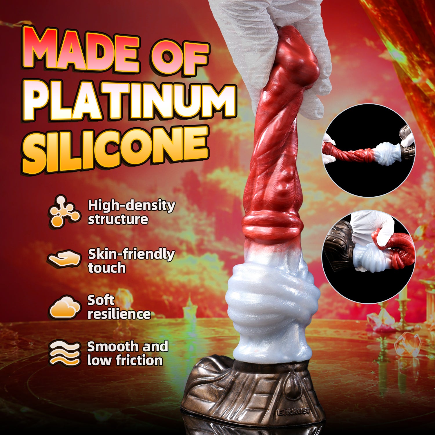 Crimson Covenant – Vaelor Massive Knotted Canine Fantasy Dildo