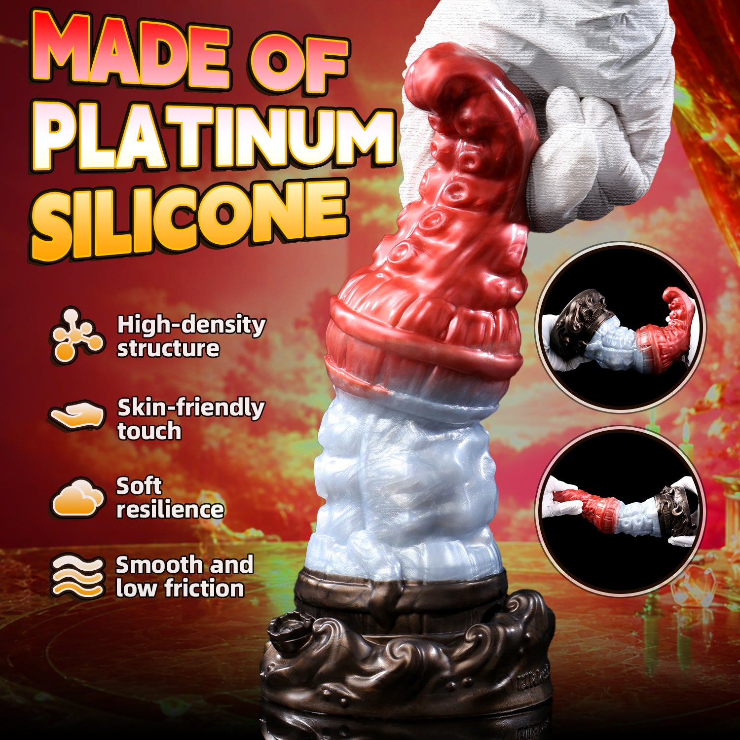 Crimson Covenant – Kaelos Massive Knotted Tentacle Fantasy Dildo