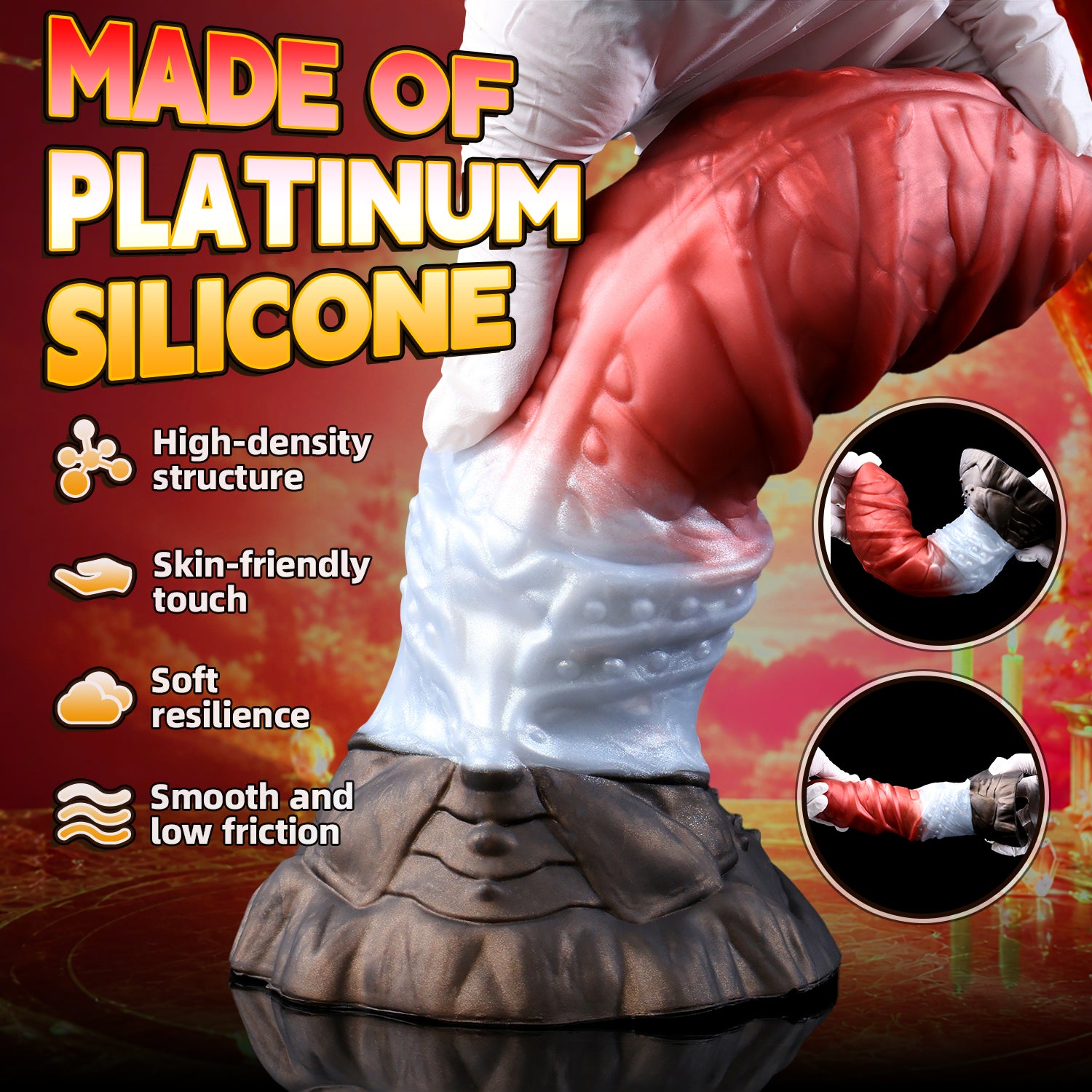 Crimson Covenant – Kharix Thick Textured Fantasy Dildo