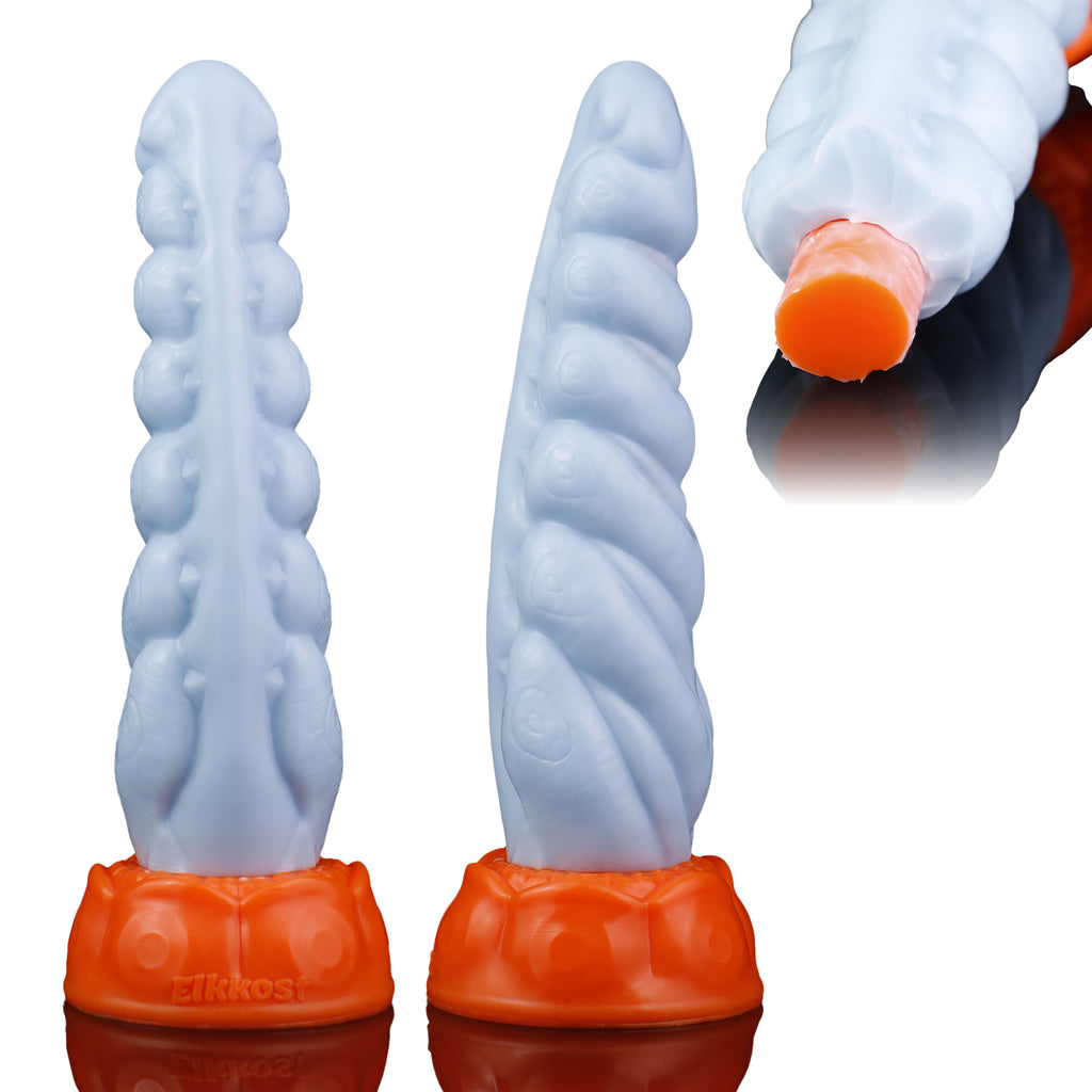 Megapede Racing  Blue Beaded Suction Cup Dildo
