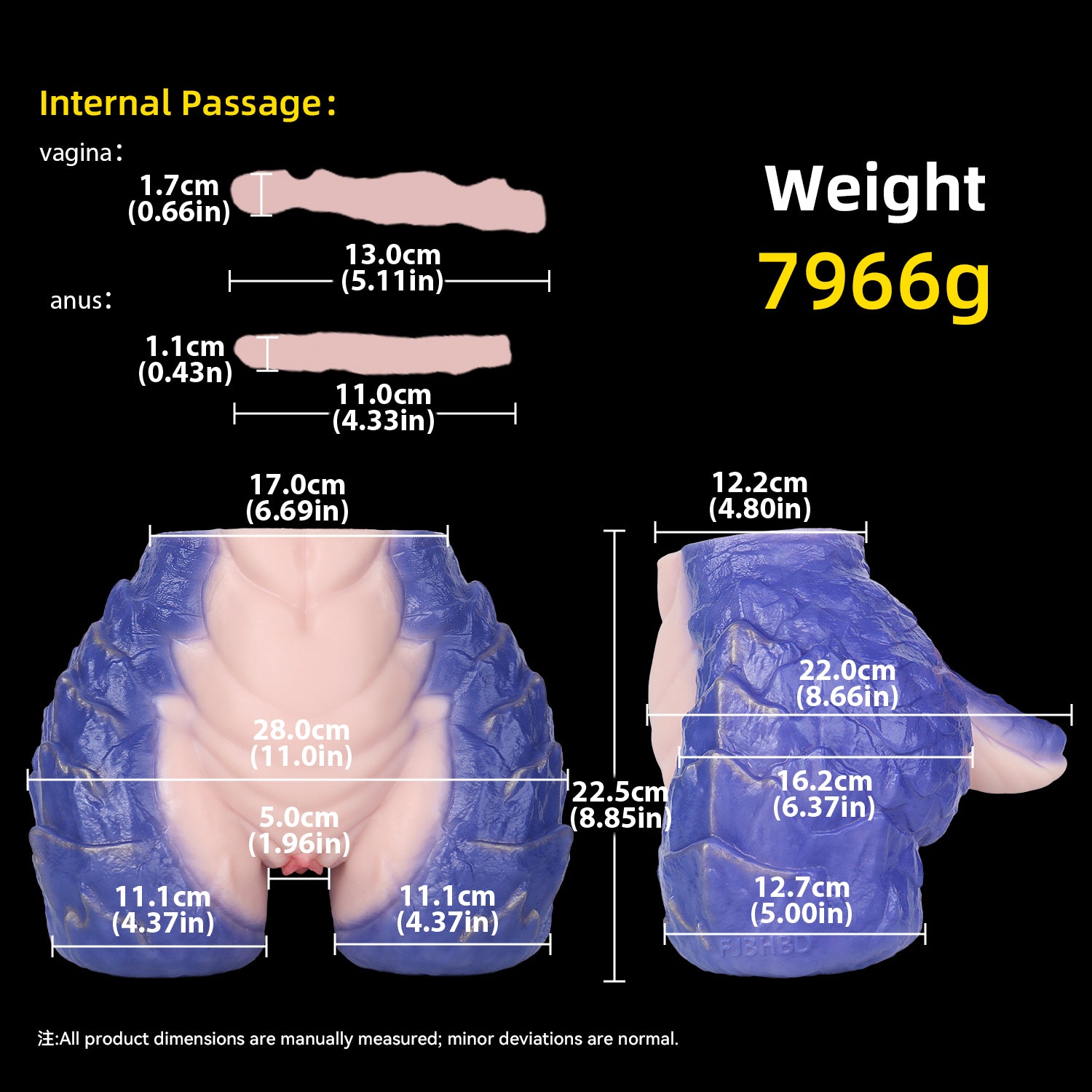 Dragon Beast Large Hips Dual Tunnel Masturbator