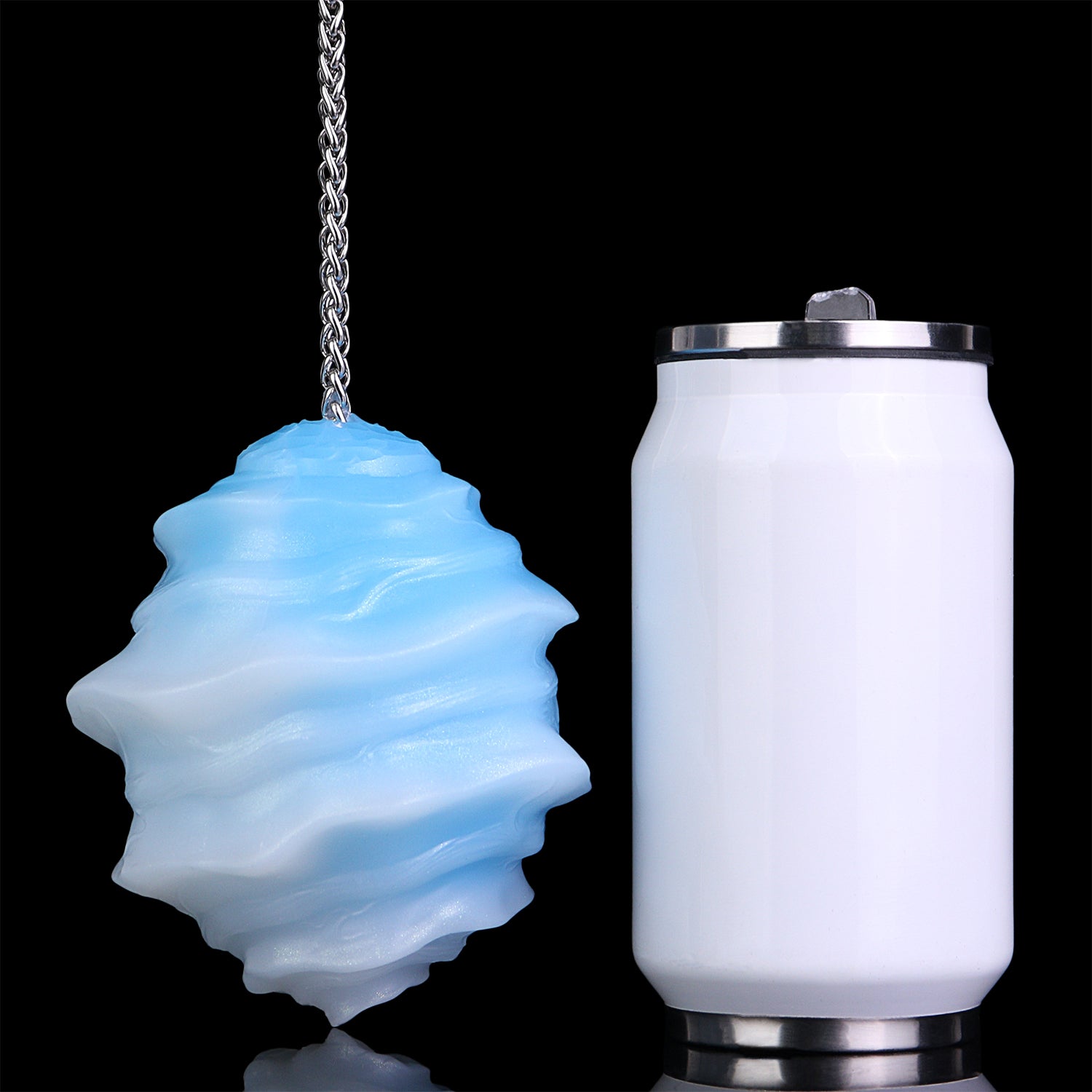 Long Chain Spiral Silicone Egg | Multi-Play Pull Toy (Anal / Vaginal / Oral)