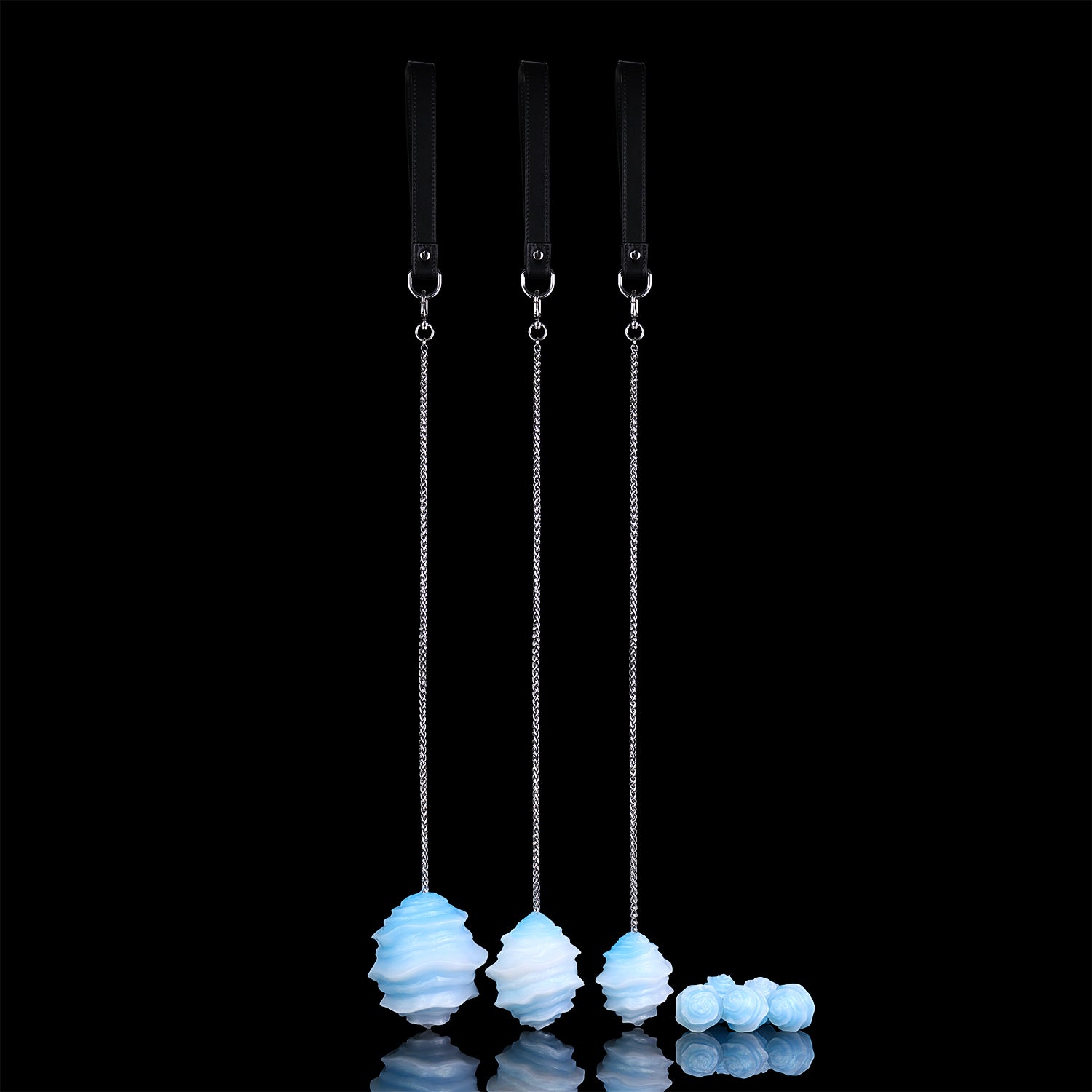 Long Chain Spiral Silicone Egg | Multi-Play Pull Toy (Anal / Vaginal / Oral)
