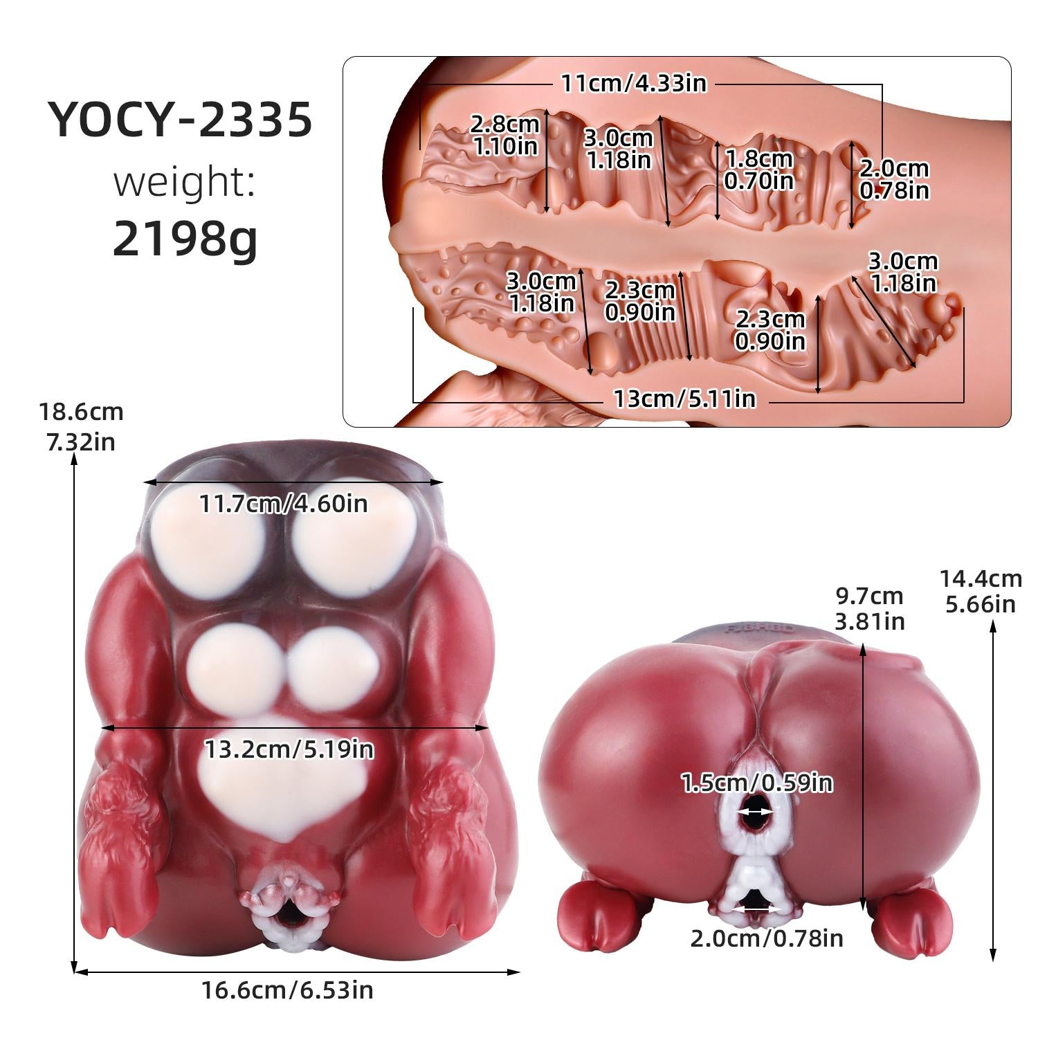 Centaur Small-Hip Dual Channel Masturbator
