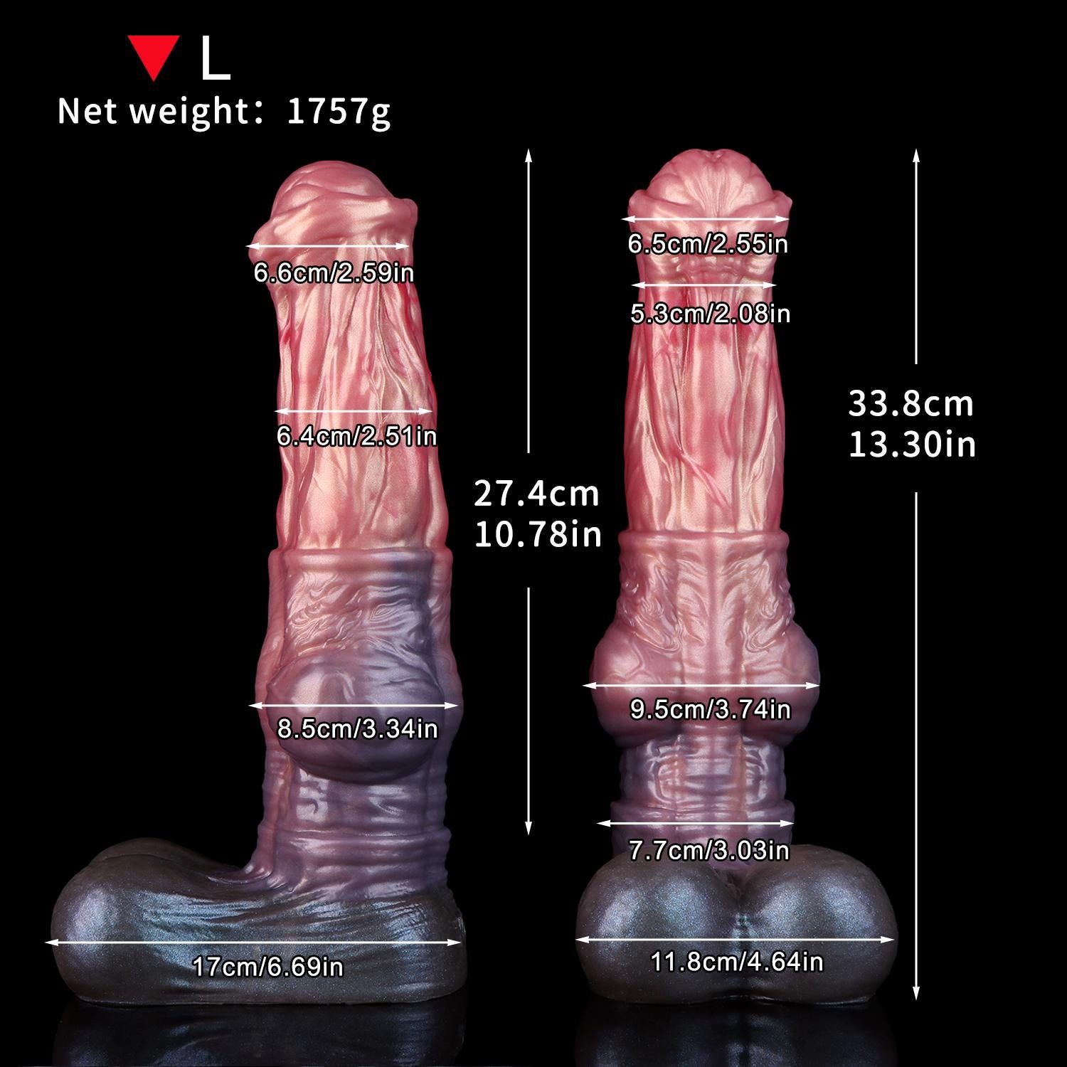 Realistic Horse Knot Dildo with Suction Cup Base