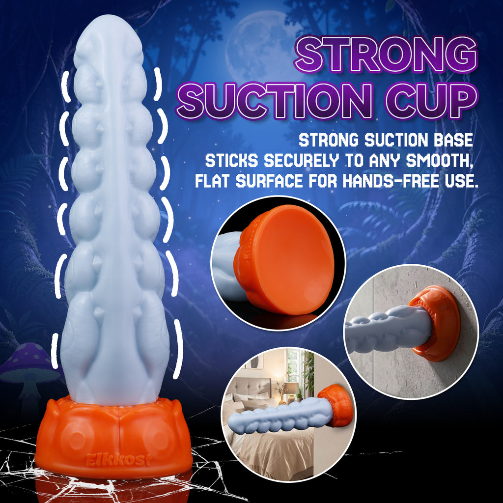 Megapede Racing  Blue Beaded Suction Cup Dildo