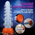 Megapede Racing  Blue Multi-Section Fantasy Creature Silicone Suction Cup Dildo