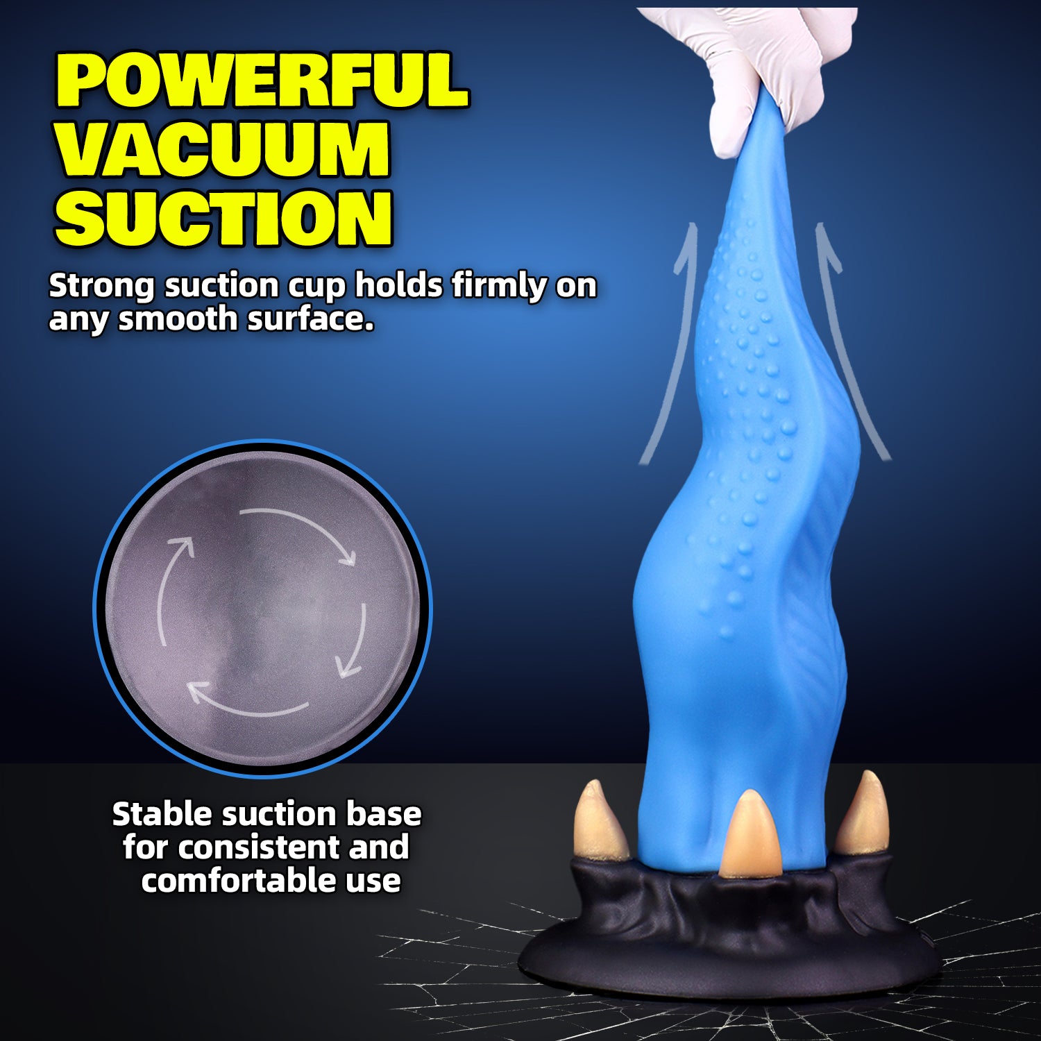 Gaffin Lightning Blue Cat Tongue Fantasy Dildo