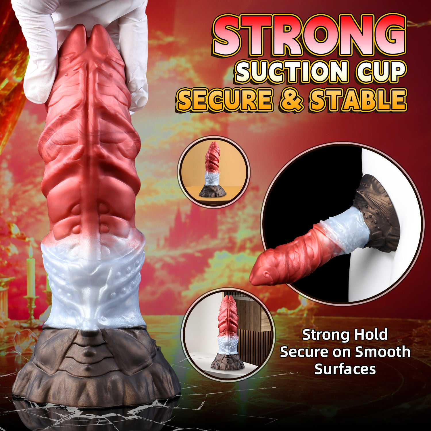 Crimson Covenant – Kharix Thick Textured Fantasy Dildo