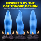 Gaffin Lightning Blue Cat Tongue Fantasy Dildo