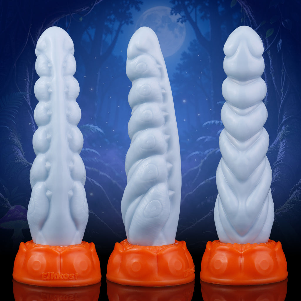 Megapede Racing  Blue Beaded Suction Cup Dildo
