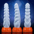 Megapede Racing  Blue Multi-Section Fantasy Creature Silicone Suction Cup Dildo